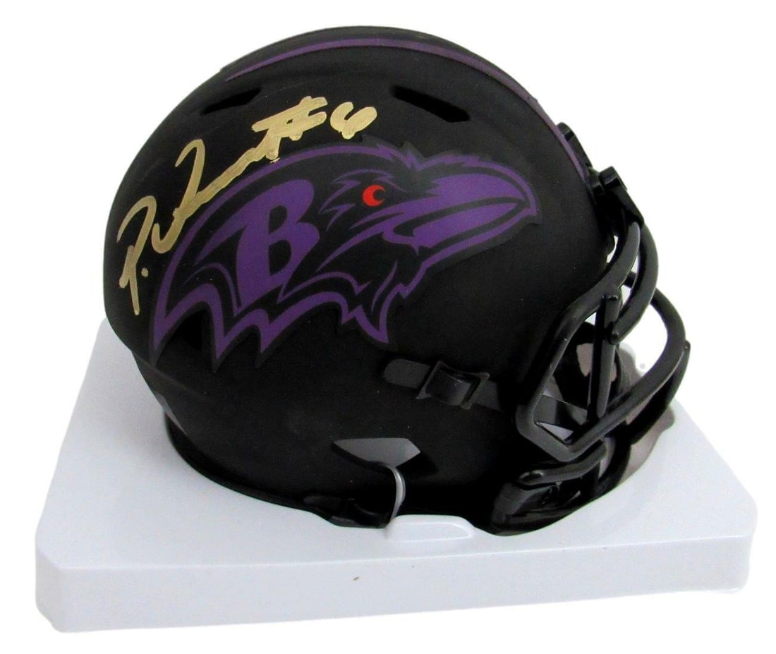 Patrick Queen Signed Ravens Black Lunar Eclipse Mini Helmet Beckett: Patrick Queen Signed/Auto Ravens Black Lunar Eclipse Mini Helmet Beckett 164521 Sport: Football Product: Helmet Original/Reprint: Original Team: Baltimore Ravens Autograph Authentication: BAS/Beckett