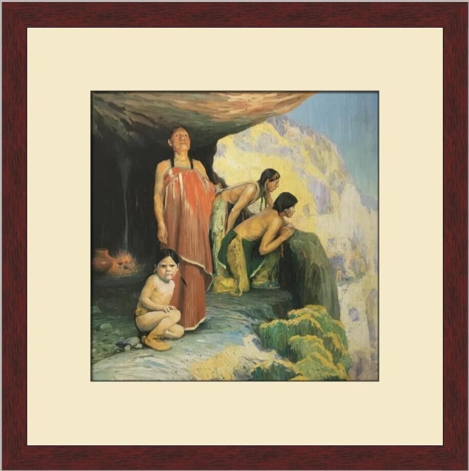 Eanger Irving Couse Sun Worshippers Custom Framed Print 15in x 15in Mahogany Frame: Eanger Irving Couse Sun Worshippers Custom Framed Print Unit Of Sale: Single-Piece Work Artist: Eanger Irving Couse Size: Medium (up to 36in.) Item Length: 15 in Region Of Origin: United States Framin