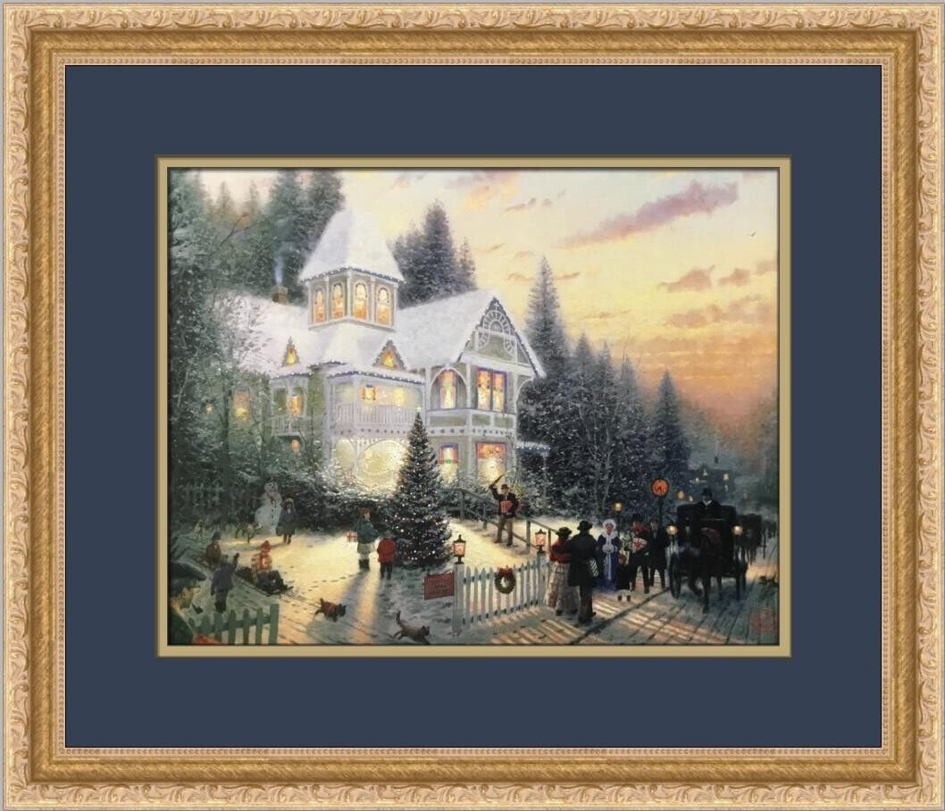 Thomas Kinkade Victorian Christmas Custom Framed Print 18in x 15in: Thomas Kinkade Victorian Christmas Custom Framed Print Artist: Thomas Kinkade Unit Of Sale: Single Piece Size: Medium Custom Bundle: No Item Length: 18 in Region Of Origin: United States Framing: Matt