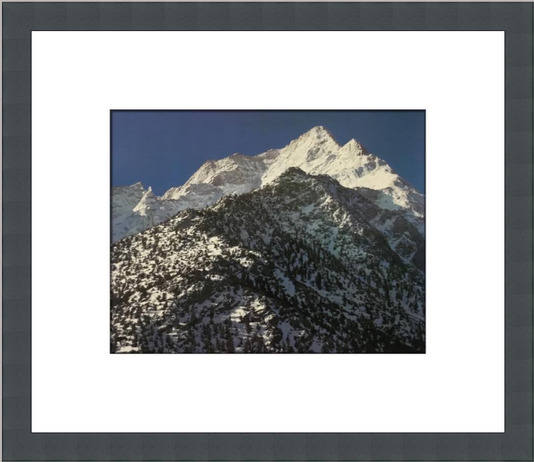 Ansel Adams Lone Pine Peak Sierra Nevada Custom Framed Print 12x14 in: Ansel Adams Lone Pine Peak Sierra Nevada CA Custom Framed Print Size: Medium (up to 36in.) Region Of Origin: United States Artist: Ansel Adams Production Technique: Lithography Framing: Matted & Frame