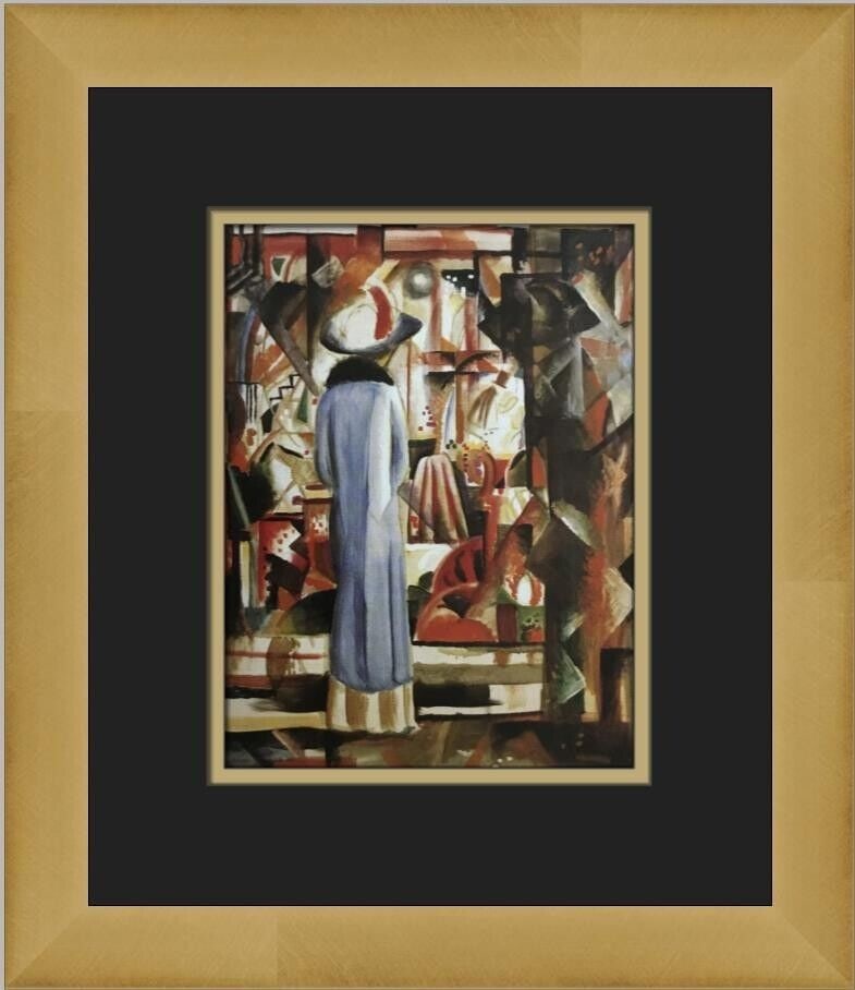 August Macke Custom Framed Bright Shop Window Print 14x12 inches: August Macke Large Bright Shop Window Custom Framed Print Unit Of Sale: Single-Piece Work Artist: August Macke Size: Medium Item Length: 12 in Region Of Origin: united states Framing: Matted & Framed