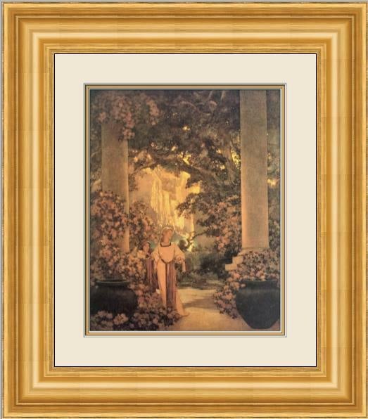 Maxfield Parrish Land of Make-Believe Custom Framed Print 18in x 20in Gold Leaf Frame: Maxfield Parrish - Land of Make-Believe Custom Framed Print Features: Framed Matted Region Of Origin: united states Item Width: 20 in Title: Land of Make Believe Production Technique: Lithography Item