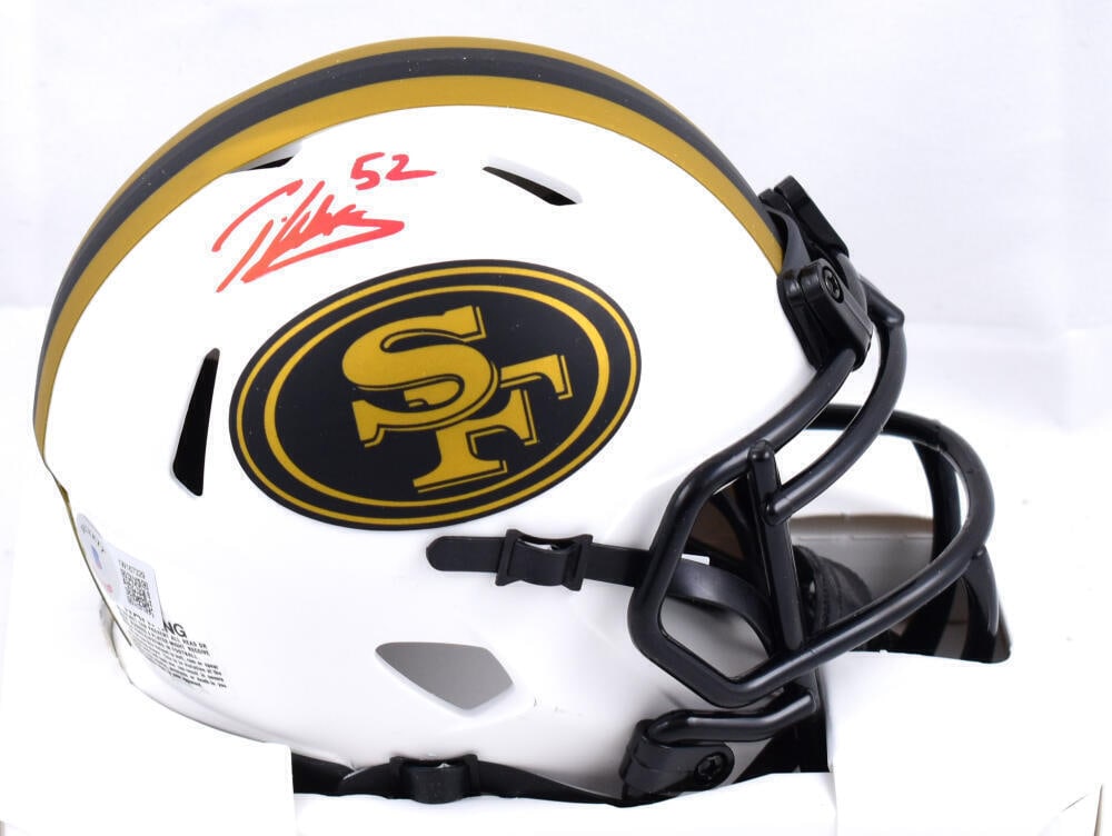 Patrick Willis Autographed 49ers Lunar Speed Mini Helmet Beckett Hologram Red: Patrick Willis Autographed 49ers Lunar Speed Mini Helmet- Beckett W Hologram*Red Sport: Football Product: Helmet Original/Reprint: Original Player: Patrick Willis Team: San Francisco 49ers Autograph A