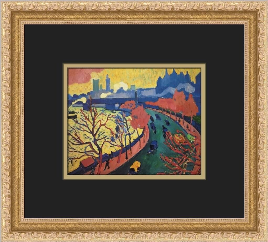 Andre Derain Charing Cross Bridge Framed Print 13in x 12in: Andre Derain Charing Cross Bridge Custom Framed Print Unit Of Sale: Single-Piece Work Artist: Andre Derain Size: Medium (up to 36in.) Item Length: 13 in Region Of Origin: United States Framing: Matted