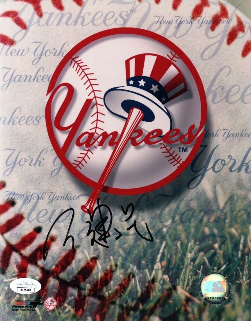 Chien-Ming Wang Signed 8X10 Photo Yankees Team Logo JSA: Chien-Ming Wang Signed Autographed 8X10 Photo Yankees Team Logo JSA Sport: Baseball Product: Photo Original/Reprint: Original Player: Chien-Ming Wang Team: New York Yankees Autograph Authentication: J
