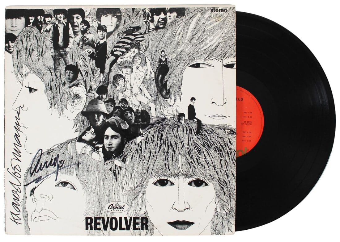 Ringo Starr Klaus Voormann Signed Beatles Revolver Album Cover with Vinyl BAS: Ringo Starr & Klaus Voormann Beatles Signed Revolver Album Cover W/ Vinyl BAS Original/Reproduction: Original Industry: Music Product Coa: Beckett Product Signed By Name: Ringo Starr & Klaus Voormann