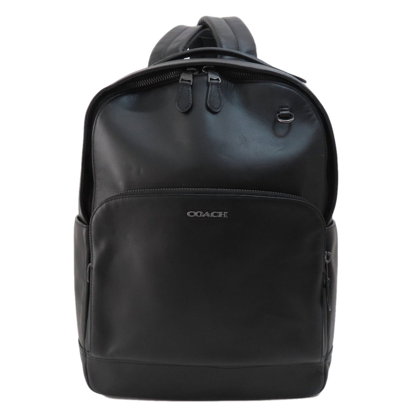 Coach Graham Men's Leather Backpack 16.53 inches x 11.02 inches x 4.33: Coach C2934 Graham Backpack/Daypack Leather Men's COACH Brand: Coach Type: Backpack Material: Leather Leather: Color: Black Gender: Men Size (HxWxD): 42cm x 28cm x 11cm / 16.53 x 11.02 x 4.33 Conditio
