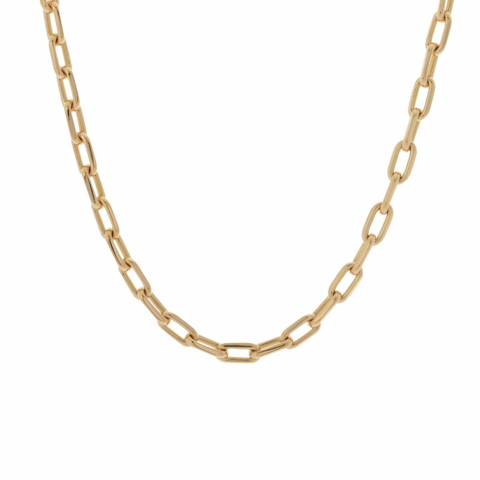 Cartier Spartacus Unisex K18 Yellow Gold Necklace 25.7g 18.11 Inches: CARTIER Spartacus Chain Unisex K18 Yellow Gold Necklace Brand: Cartier Necklace Type: Necklace Gender: Women Material: Yellow gold (18K) Weight: 25.7g / 0.9oz. Neck Circumference: 46 cm / 18.11 Width: