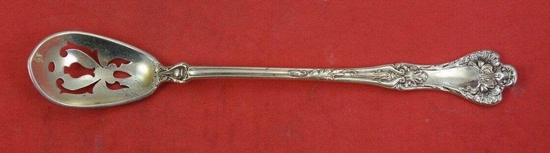 Patrician by Gorham Sterling Silver Olive Spoon 5 5/8 inches Original: Patrician by Gorham Sterling Silver Olive Spoon original 5 5/8" Seller Notes: "Excellent condition" Maker: Gorham Composition: Sterling Silver Age: 1900-1940 Brand: Gorham Pattern: Patrician Type: Ser