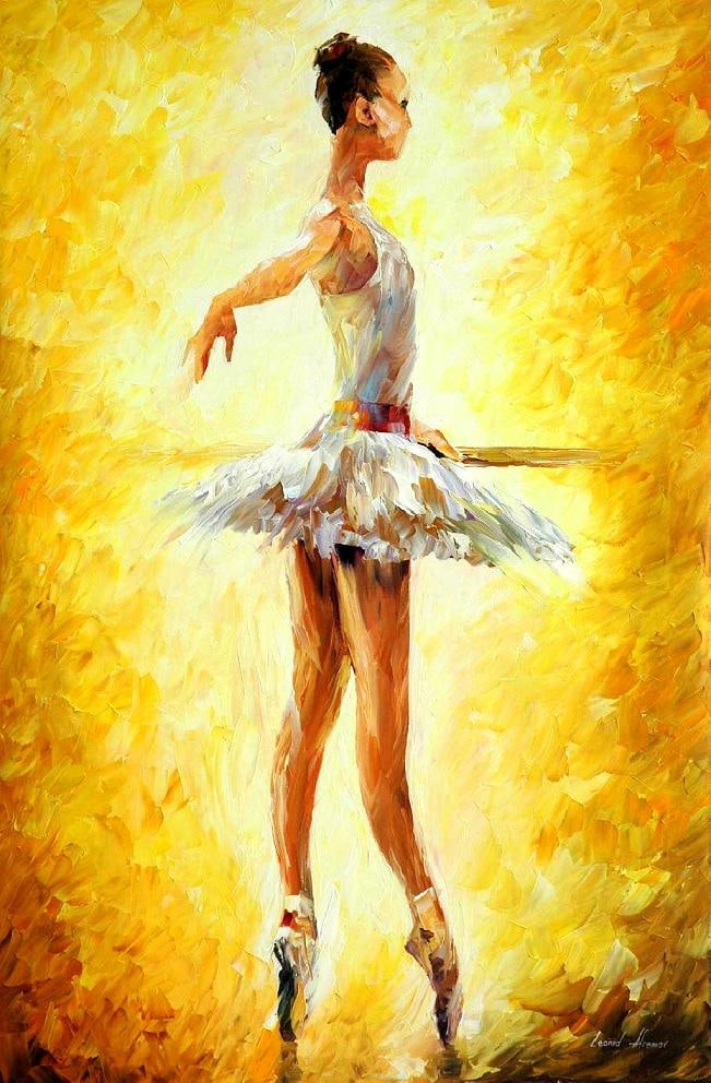 In The Ballet Class Limited Edition Giclee by Leonid Afremov: Experience the artistic soul of Leonid Afremov with this limited edition giclee, "In The Ballet Class." This hand-painted artwork is the first of a small edition of 25. Crafted on canvas, it captures