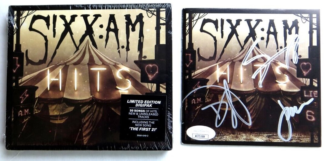 Nikki Sixx DJ Ashba James Michael Signed Autographed CD Insert Sixx:A.M.: Nikki Sixx DJ Ashba James Michael Signed Autographed CD Insert Sixx:A.M. Industry: Music Object Type: CD & Booklet Original/Reproduction: Original Autograph Authentication: James Spence (JSA) Pre-Owne