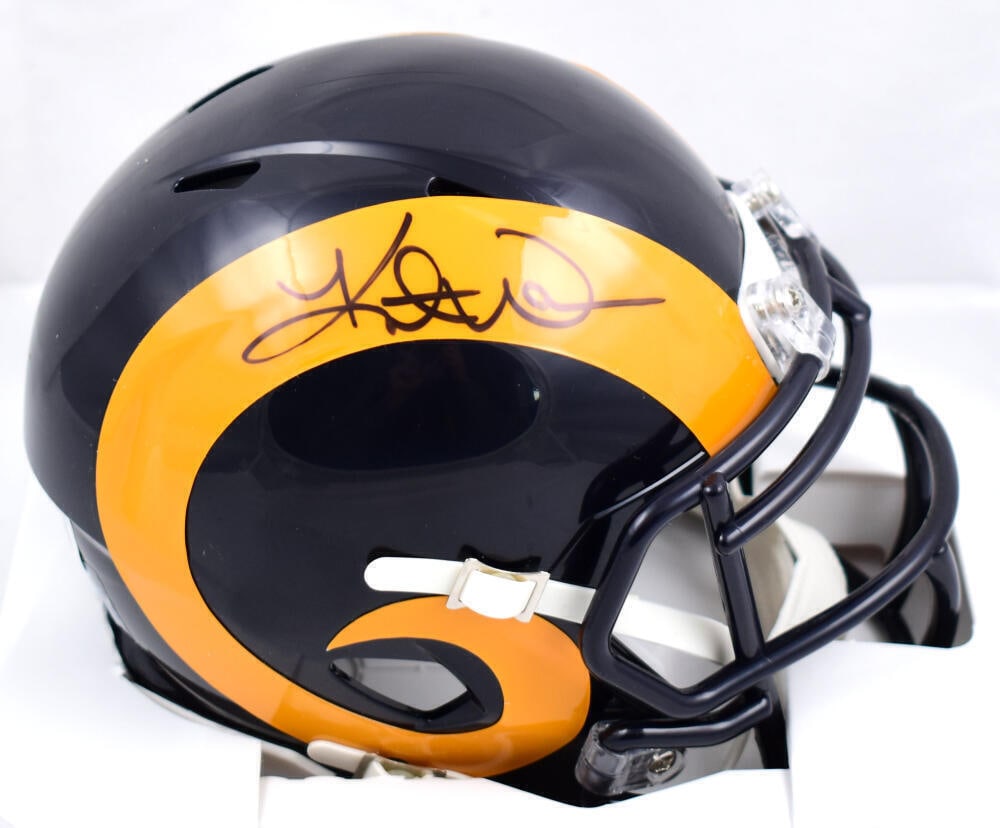 Kurt Warner Signed Rams 81-99 Speed Mini Helmet - Beckett W Hologram *Black: Kurt Warner Signed Rams 81-99 Speed Mini Helmet - Beckett W Hologram *Black Sport: Football Product: Helmet Original/Reprint: Original Player: Kurt Warner Team: St. Louis Rams Autograph Authentication