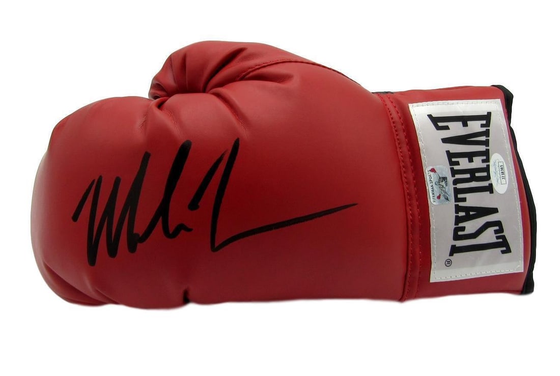 Mike Tyson Signed/Autographed Red Everlast Boxing Glove (Left) JSA 146559: Mike Tyson Signed/Autographed Red Everlast Boxing Glove (Left) JSA 146559 Autograph Authentication: JSA League: Boxing Original/Reprint: Original Product: Boxing Glove Sport: Miscellaneous Sports Sign