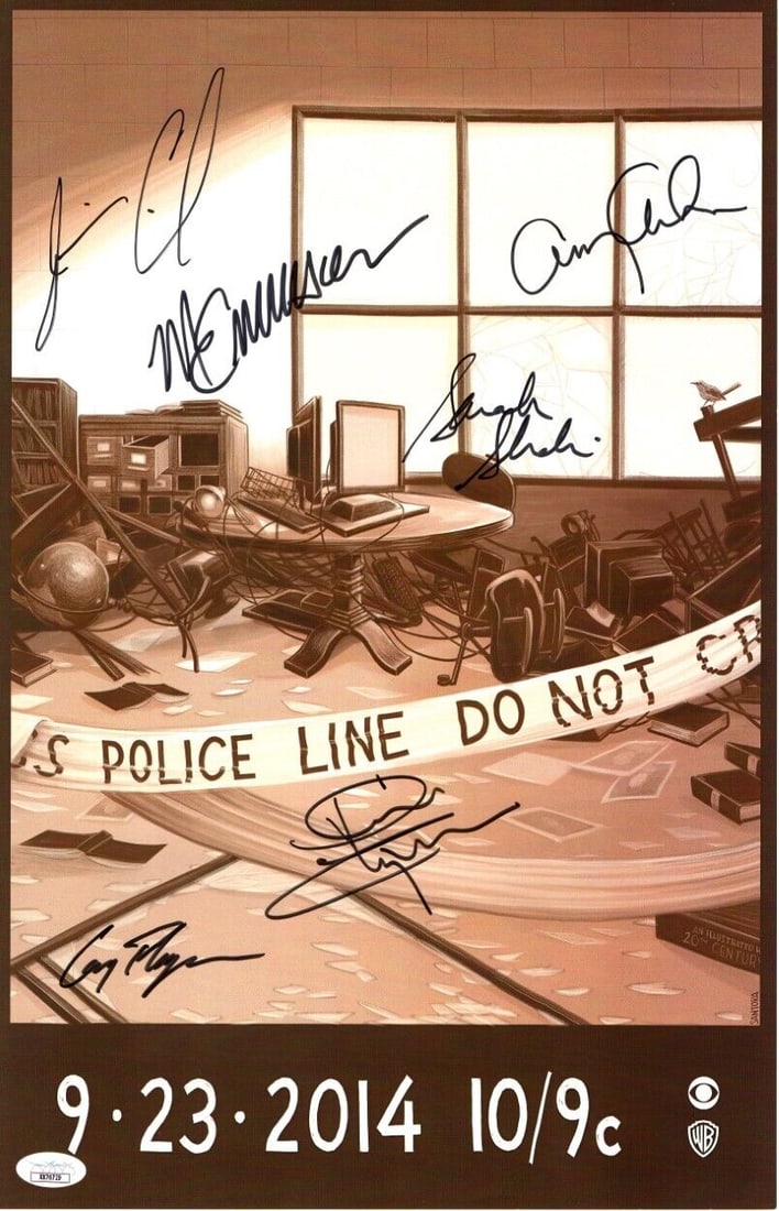 Person of Interest Cast Autographed 11X17 Poster Caviezel Emerson +4 JSA: Person of Interest Cast Autographed 11X17 Poster Caviezel Emerson +4 JSA Object Type: Poster Industry: Television Original/Reproduction: Original Signed By: Jim Caviezel Michael Emerson Amy Acker Sara