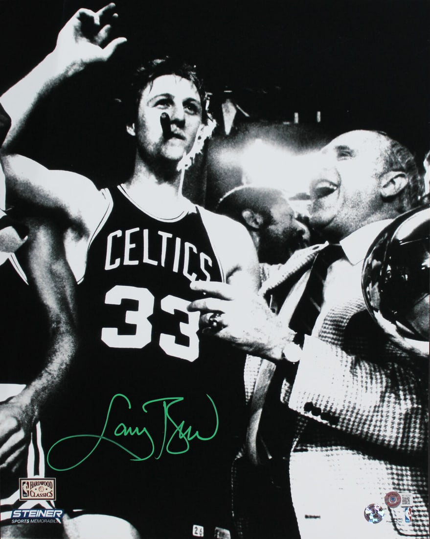 Celtics Larry Bird Signed 16x20 Vertical Photo w/ Red Auerbach BAS #BF19793: Celtics Larry Bird Signed 16x20 Vertical Photo w/ Red Auerbach BAS #BF19793 Sport: Basketball Product: Photo Original/Reprint: Original Player: Larry Bird Autograph Authentication: Beckett Team: Bosto
