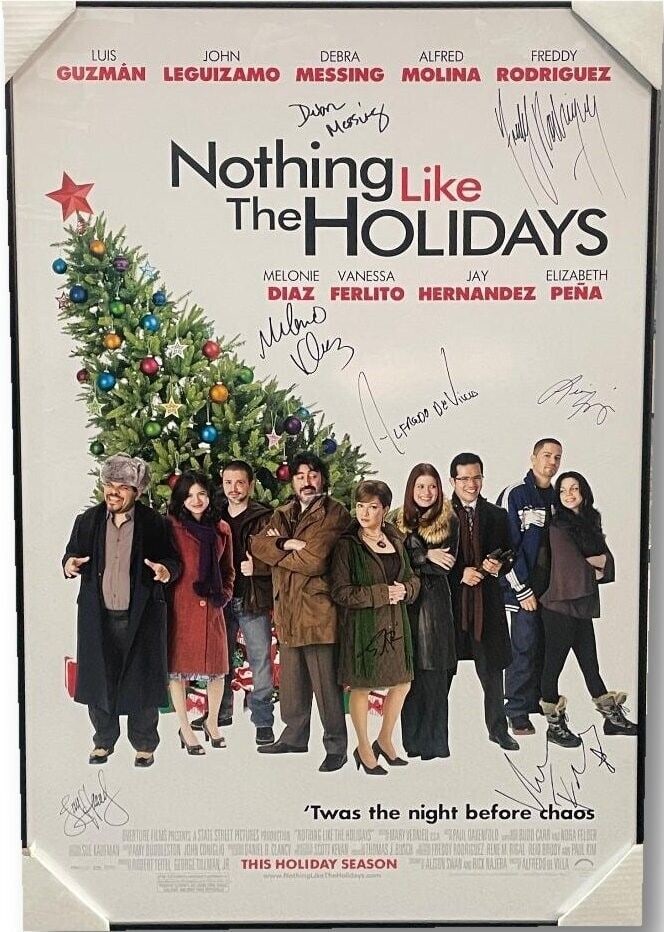 Nothing Like The Holidays Cast Autographed 27x40 Frame Photo Debra Messing: Nothing Like The Holidays Cast Autographed 27x40 Frame Photo Debra Messing Industry: Movies Object Type: Poster Original/Reproduction: Original Signed By: Debra Messing Melonie Diaz Alfredo De Villa P