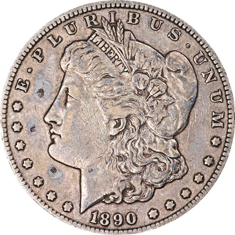1890-CC Morgan Silver Dollar: 1890-CC Morgan Silver Dollar Certification: Uncertified Circulated/Uncirculated: Circulated Composition: Silver Mint Location: Carson City Year: 1890 Fineness: 0.9 Pre-Owned The MYNT Guarantee: All it