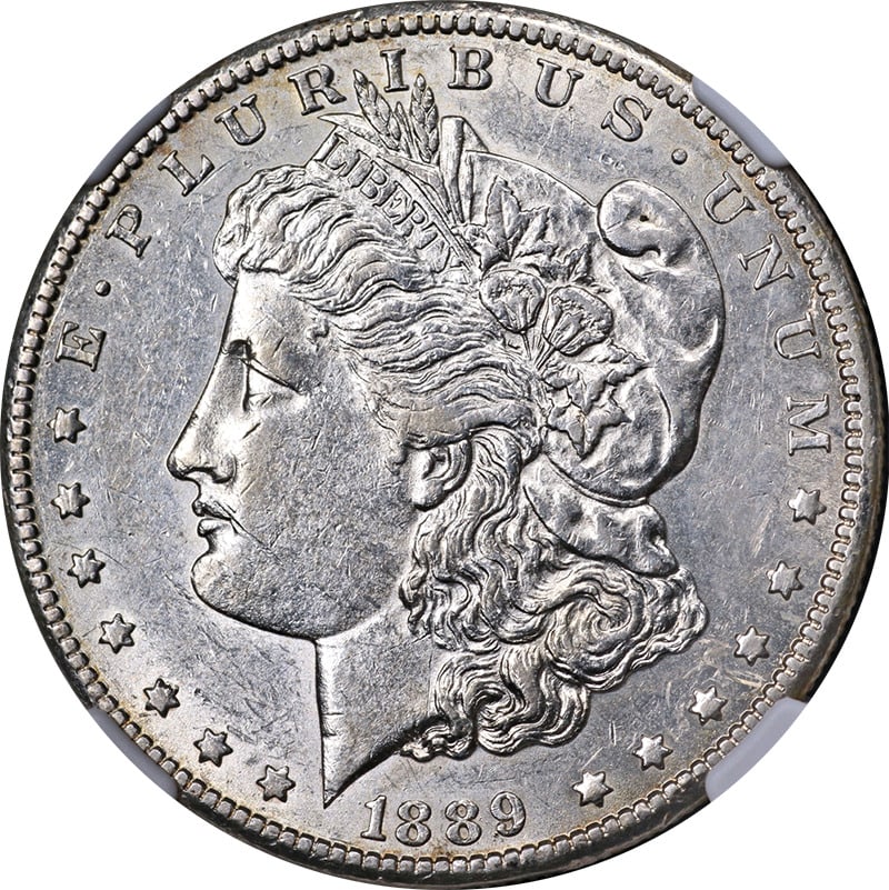 1889-CC Morgan Silver Dollar NGC AU55 Key Date Nice Eye Appeal Nice Strike: 1889-CC Morgan Silver Dollar NGC AU55 Key Date Nice Eye Appeal Nice Strike Certification: NGC Circulated/Uncirculated: Circulated Composition: Silver Mint Location: Carson City Grade: AU55 Certificati