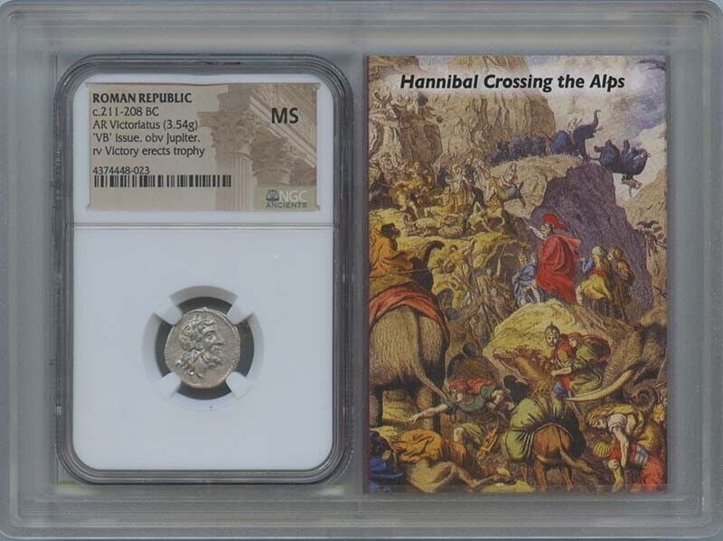 c.211-208 BC ROMAN REPUBLIC AR Victoriatus NGC 60 Story Vault: c.211-208 BC ROMAN REPUBLIC AR Victoriatus NGC 60 Story Vault Certification: NGC Certification Number: 4374448023 Denomination: Ancient Roman Grade: MS60 Date: NONE Pre-Owned The MYNT Guarantee: All i