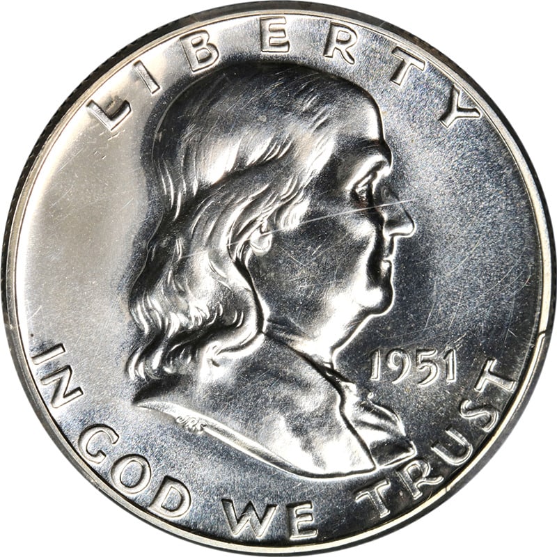 1951 Franklin Half Dollar Proof PCGS PR64 Nice Eye Appeal Strong Strike: 1951 Franklin Half Dollar Proof PCGS PR64 Nice Eye Appeal Strong Strike Certification: PCGS Circulated/Uncirculated: Uncirculated Grade: PR64 Composition: Silver Certification Number: 6692.64/49526990