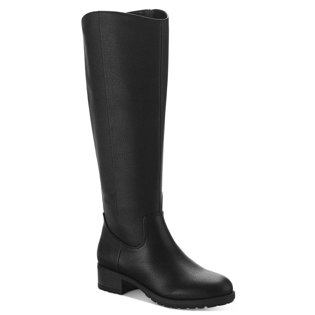 STYLE & CO Women's Graciee Round Toe Zip Riding Boots Black: STYLE & CO Women's Graciee Round Toe Zip Riding Boots Black Shoe Shaft Style: Knee High Pattern: Solid Toe Shape: Round Toe Character: Boots Closure: Zip Us Shoe Size: 7 Color: Black Calf Width: Regul