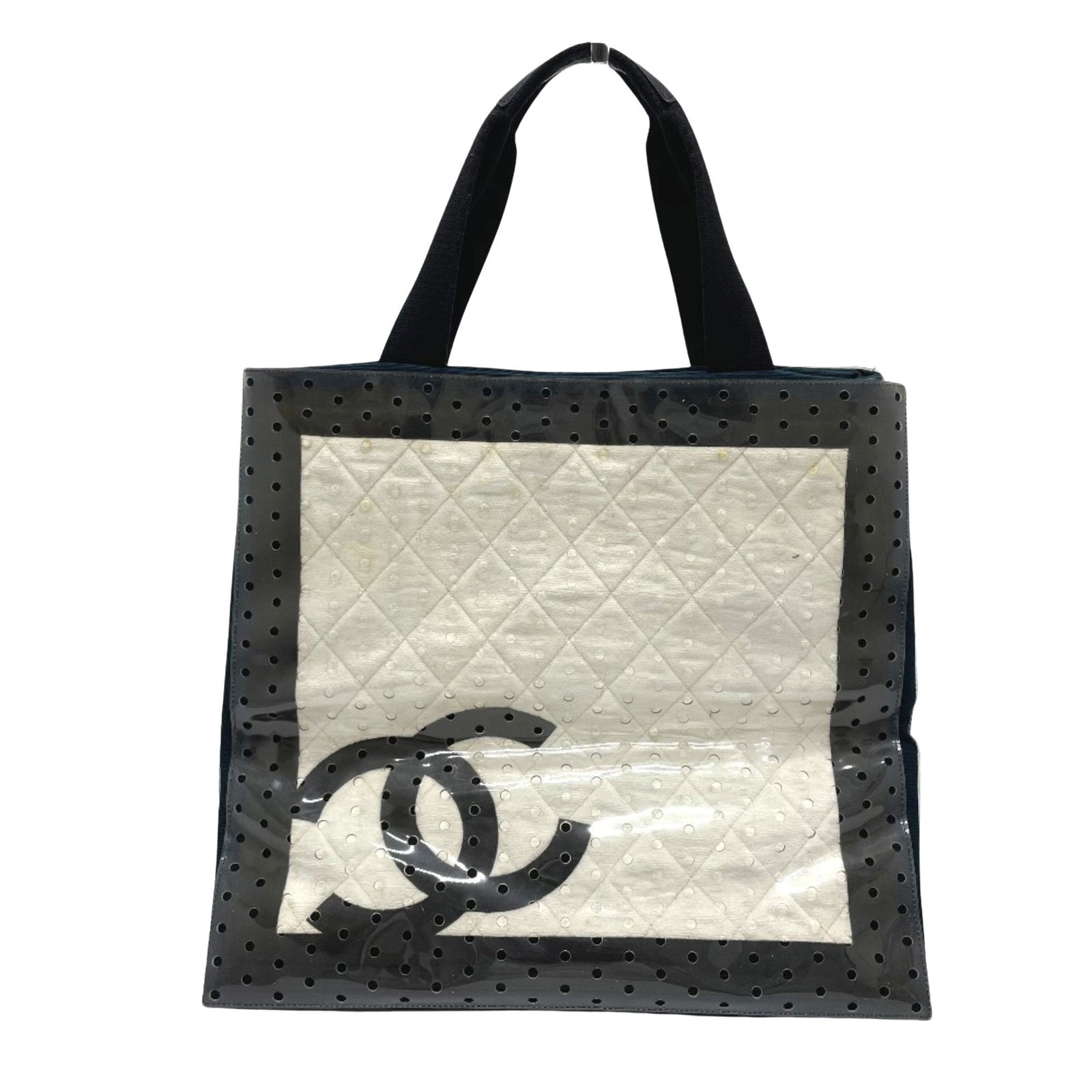 Chanel Cabas: Chanel Cabas Brand: Chanel Model: Cabas Color: Beige Material: Canvas Dimensions: W42cmxH36cmxD23cm Handle: 44cm Comments: The Chanel Cabas tote bag is a versatile accessory crafted from a combination