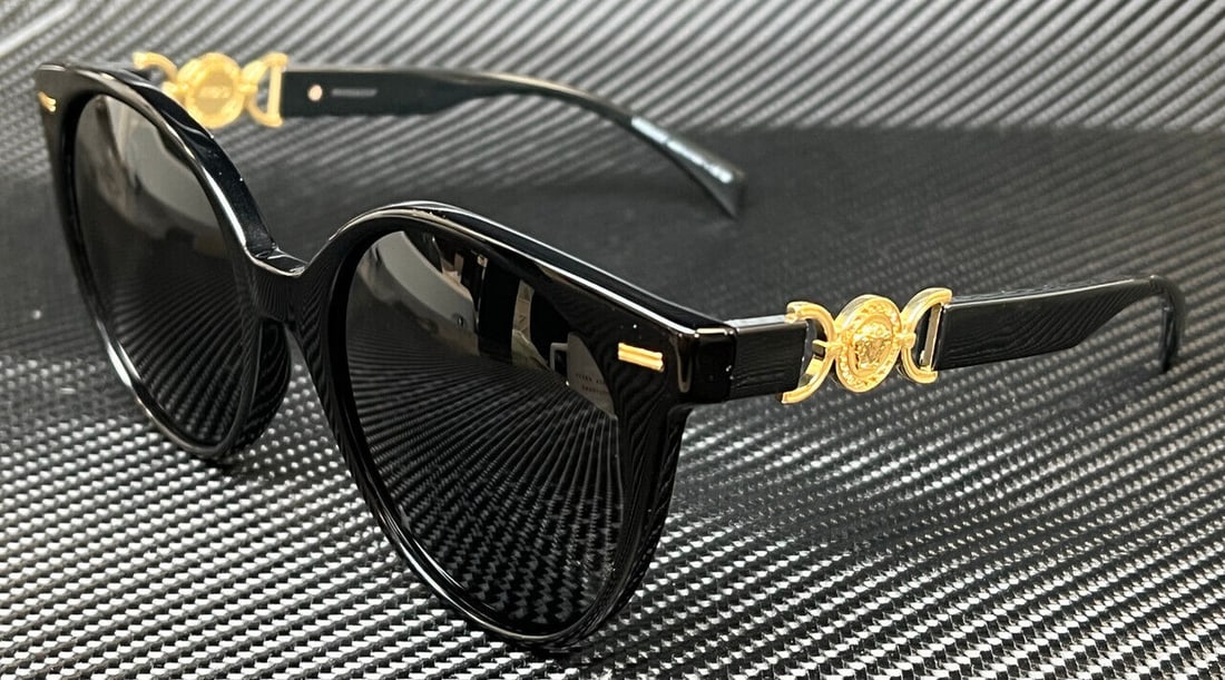 VERSACE VE4442 GB1 87 Black Dark Grey Womens 55 mm Sunglasses: VERSACE VE4442 GB1 87 Black Dark Grey Womens 55 mm Sunglasses Frame Color: Black Type: Sunglasses New The Mynt Guarantee: All items in this auction are guaranteed to be 100% authentic. At Your Service