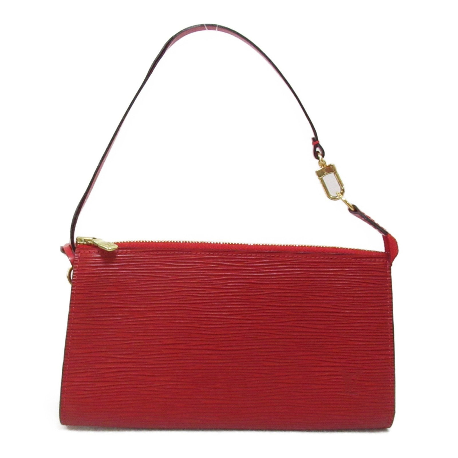 LOUIS VUITTON Pochette Accessoires Red Castilian red Epi Calfskin (cowhide) M52957: LOUIS VUITTON Pochette Accessoires Red Castilian red Epi Calfskin (cowhide) M52957 Brand: Louis Vuitton Country of Origin: France Type: Pouch Material: Leather Color: Red Gender: Women Size: H:11.5cm 