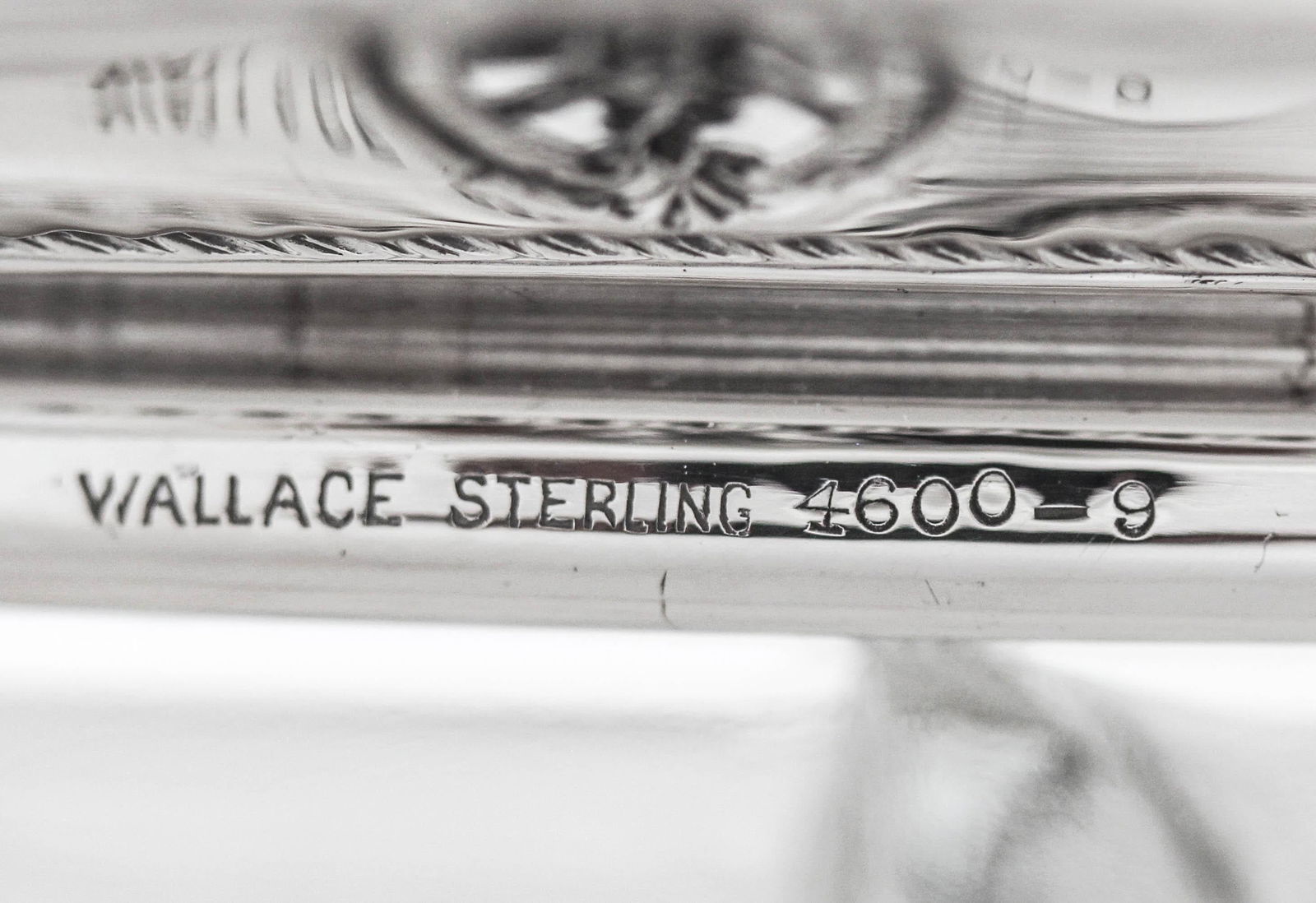 Rose Point Sterling Silver and Crystal Sectional by Wallace Silversmiths: Rose Point Sterling Silver and Crystal Sectional by Wallace Silversmiths This exquisite Rose Point sectional, crafted by Wallace Silversmiths, features a stunning combination of sterling silver and cr