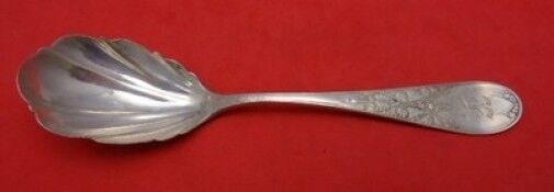 Patrician by Seymour Sterling Silver Sugar Spoon 5.5 inches: Patrician by Seymour Sterling Silver Sugar Spoon 5.5 inches This Patrician by Seymour sterling silver sugar spoon measures 5.5 inches and features a shell design. It is monogrammed with varying monogr