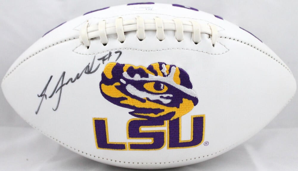 Leonard Fournette Autographed LSU Tigers Football: Leonard Fournette Autographed LSU Tigers Football This is an original autographed LSU Tigers logo football by Leonard Fournette. Perfect for sports enthusiasts and collectors. Specifications Sport: Fo