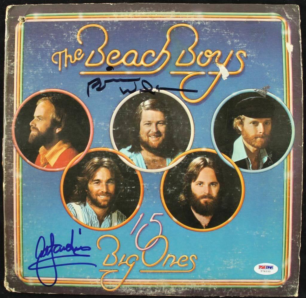 Beach Boys Signed Album Cover with Vinyl PSA Certified: Beach Boys Signed Album Cover with Vinyl PSA Certified This original Beach Boys album cover is signed by band members Brian Wilson and Al Jardine. It comes with a PSA/DNA authentication certificate fo