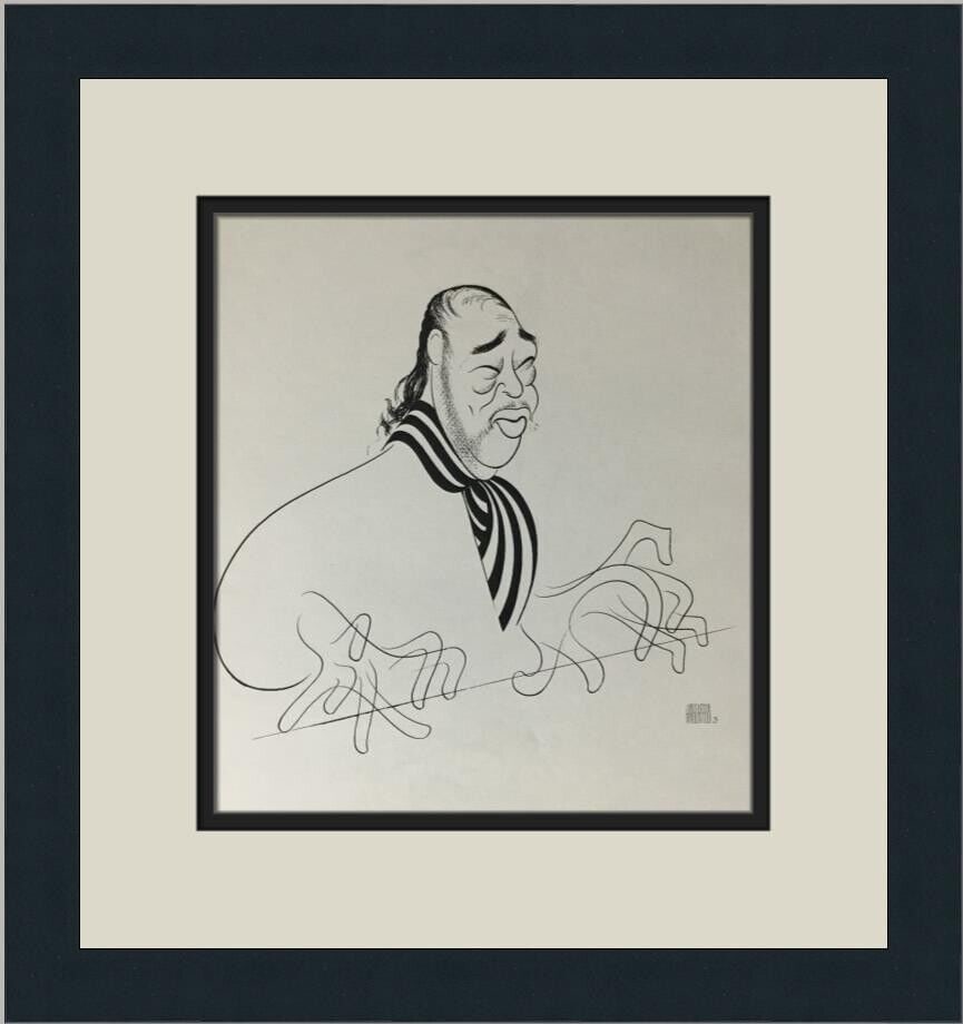 Al Hirschfeld Duke Ellington Framed Print 1982 Contemporary Art 15x14in: Al Hirschfeld Duke Ellington Framed Print 1982 Contemporary Art 15x14in This custom framed print features the iconic Duke Ellington by renowned artist Al Hirschfeld. Created in 1982, this medium-sized