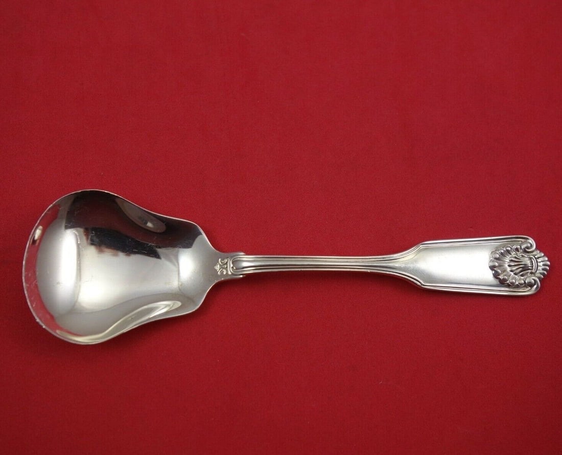 Frank Smith Fiddle Shell Sterling Silver Sugar Spoon 5.75in: Frank Smith Fiddle Shell Sterling Silver Sugar Spoon 5.75in This exquisite sugar spoon features the elegant Fiddle Shell pattern by Frank Smith, made of high-quality sterling silver. Measuring 5.75 in
