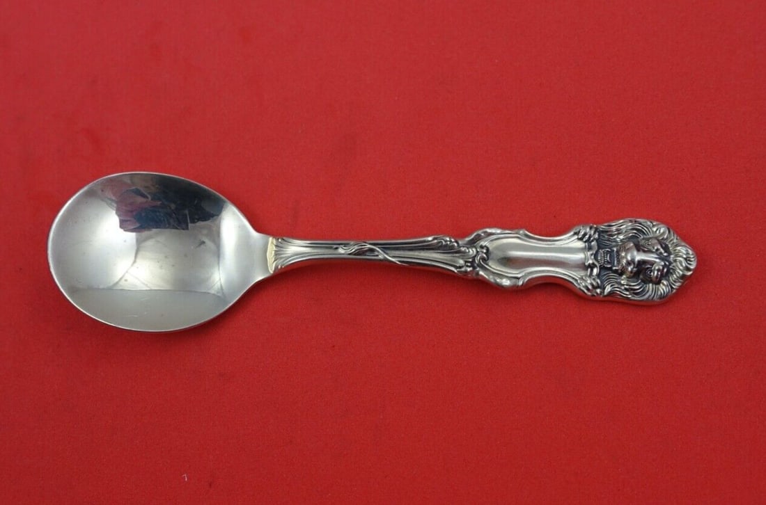 Frank Smith Sterling Silver Lion Chocolate Spoon 4.5in: Frank Smith Sterling Silver Lion Chocolate Spoon 4.5in This exquisite chocolate spoon features the Lion pattern by renowned maker Frank Smith. Crafted from high-quality sterling silver, it measures 4.