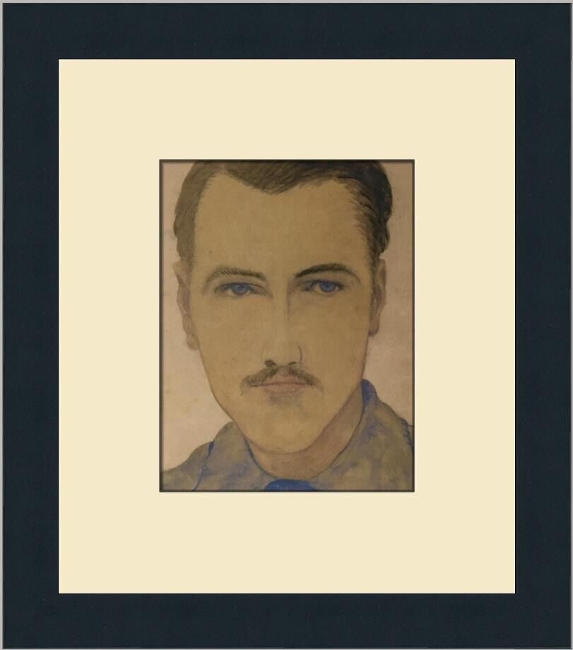 Konrad Cramer Self-Portrait Framed Print 11x13 in Modernism Art: Konrad Cramer Self-Portrait Framed Print 11x13 in Modernism Art This custom framed print features a self-portrait by artist Konrad Cramer. Produced in 2002, this medium-sized piece measures 11 inches