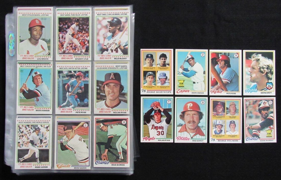 1978 Topps Baseball Complete Set with Murray RC Ryan Schmidt: 1978 Topps Baseball Complete Set with Murray RC Ryan Schmidt This is a complete 1978 Topps Baseball set featuring 726 cards, including notable rookies such as Murray, Ryan, and Schmidt. The set is man