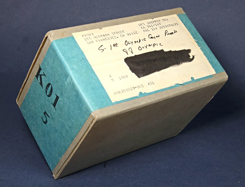 1988 Sealed Unopened 5 Olympic Commemorative Proof Dollars US Mint Silver: 1988 Sealed Unopened 5 Olympic Commemorative Proof Dollars US Mint Silver This set features 5 sealed and unopened Olympic commemorative proof dollars minted in 1988. The coins are made of silver and a