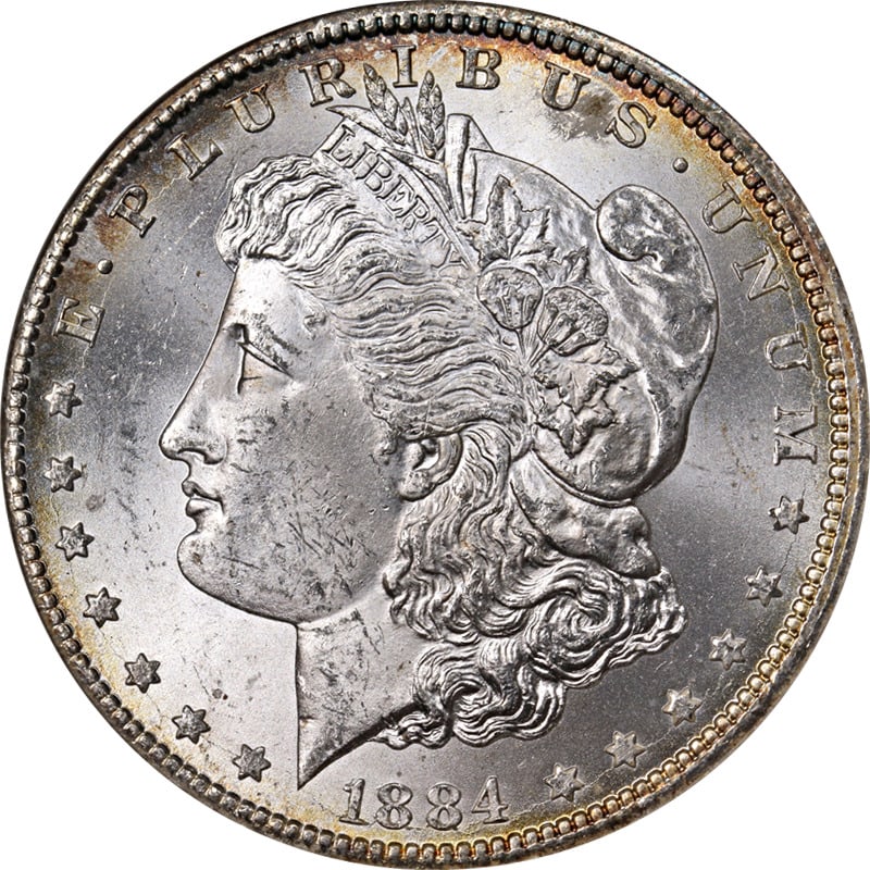 1884-CC Morgan Silver Dollar ANACS MS63 Uncirculated Coin: 1884-CC Morgan Silver Dollar ANACS MS63 Uncirculated Coin This 1884-CC Morgan Silver Dollar is certified by ANACS with a grade of MS63, featuring nice eye appeal and a nice strike. Minted in Carson Ci
