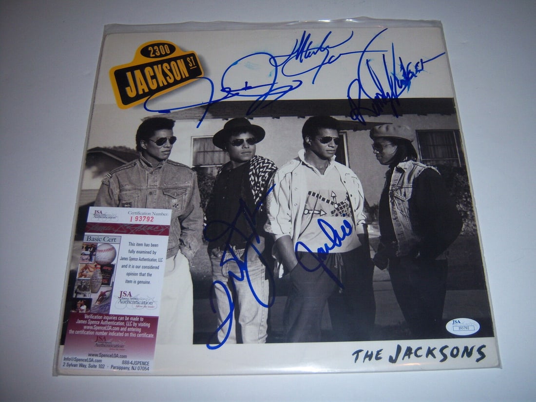 The Jackson Five Signed LP Record Album: The Jackson Five Signed LP Record Album This original LP record album features signatures from Jermaine, Tito, Marlon, Jackie, and Randy Jackson of The Jackson Five. A perfect collector's item for fan