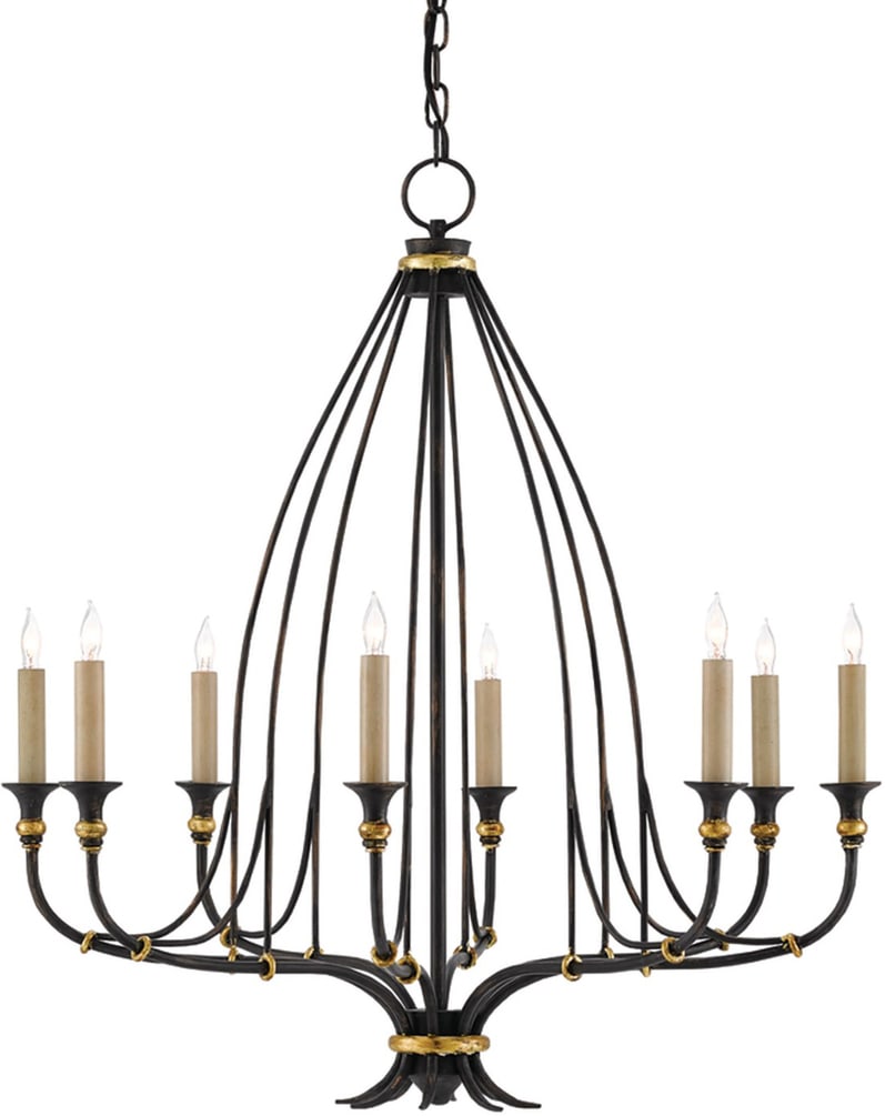 Folgate Small Black Chandelier: Folgate Small Black Chandelier Not Quite As Sweeping As The Grande Fixture Of The Same Name, The Smaller Folgate Chandelier Has The Same Open Form. Based Upon Influences As Diverse As Federal Style An