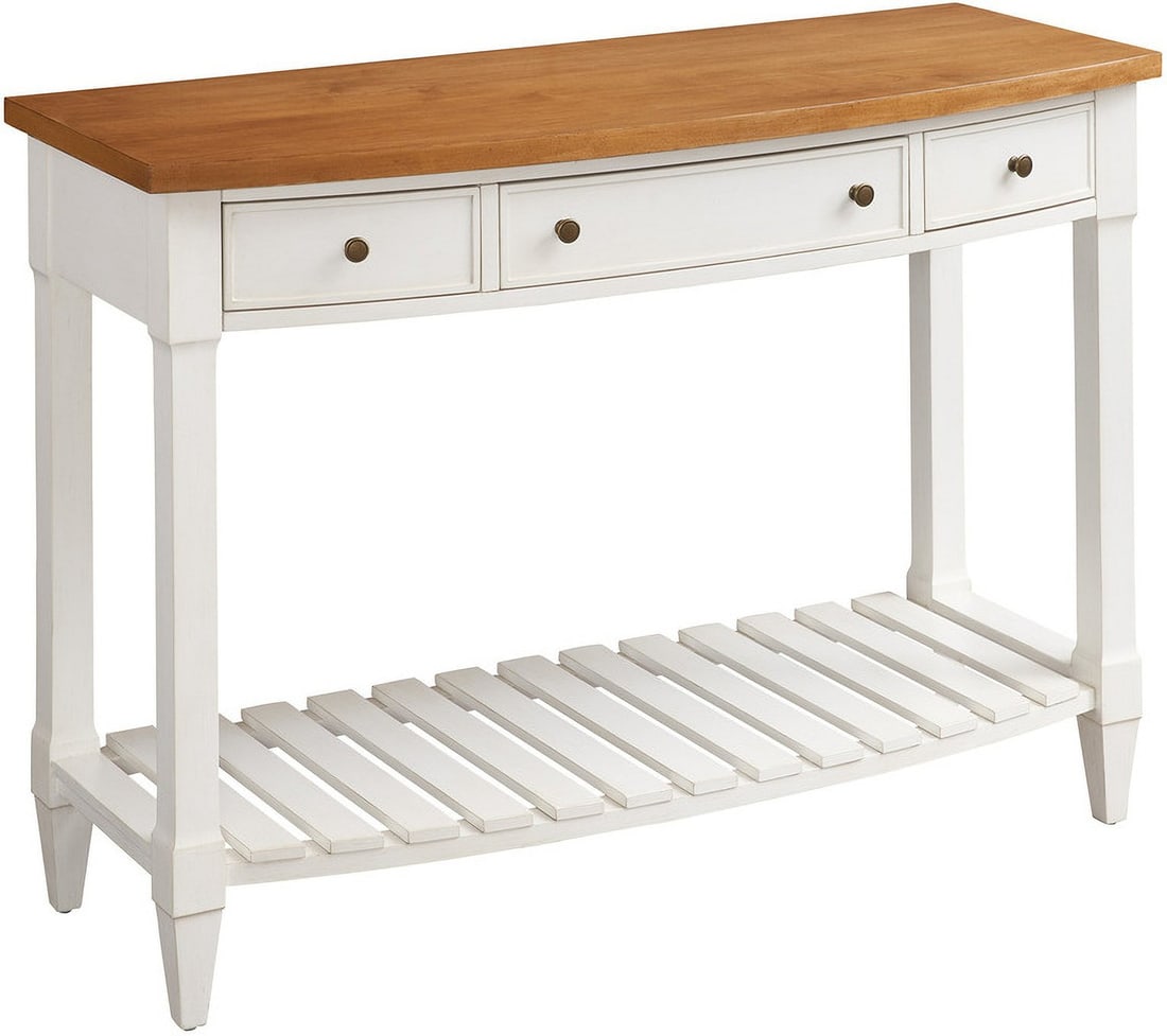 Temple Bowfront Console Table 01-0935-966: Temple Bowfront Console Table 01-0935-966 The 48-inch Temple bowfront console is a great size for use as a serving piece in the dining room, or as a console table in the hallway or living room. The pi