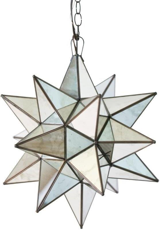 Star Antique Mirror Small Chandelier: Star Antique Mirror Small Chandelier Whether you install one or group several together, our small, moravian star chandelier with antique mirrors brings beautiful sparkle to your decor throughout the d