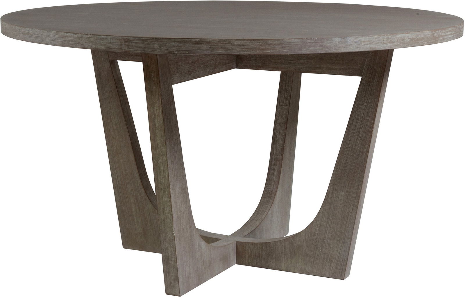 Brio Bianco Round Dining Table: Brio Bianco Round Dining Table Part of Brio Collection from Artistica Home Crafted from mahogany solids and veneers with hand wire brush graining Bianco finish White wash over wood tone Leg base Item
