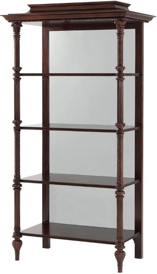 Hunt Etagere: Hunt Etagere Inspired by a Danish antique, the four-tier Hunt etagere is rife with broader global influences. Like the molded pagoda cornice. Or the spiral column supports detailed with Classic carved