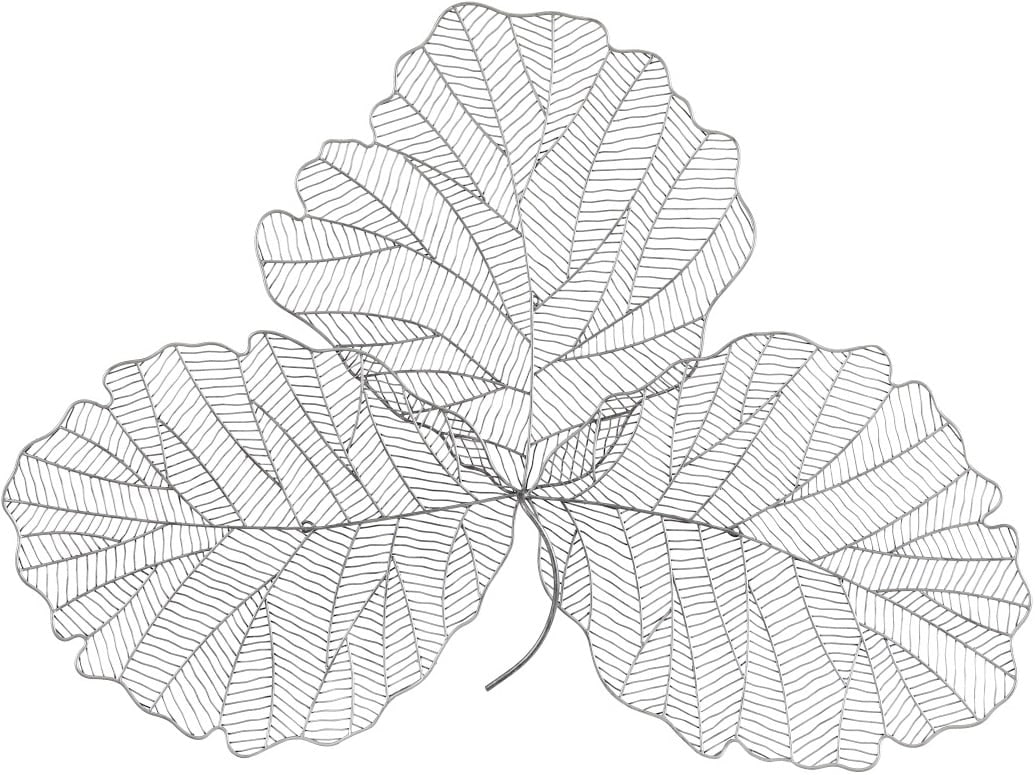 Tri Leaf Wall Art In Silver And Black TH100856: Tri Leaf Wall Art In Silver And Black TH100856 The ethos of Phillips Collection is a deep appreciation for nature and design. Case in point is the Tri Leaf Wall Decor series, which merges those two el
