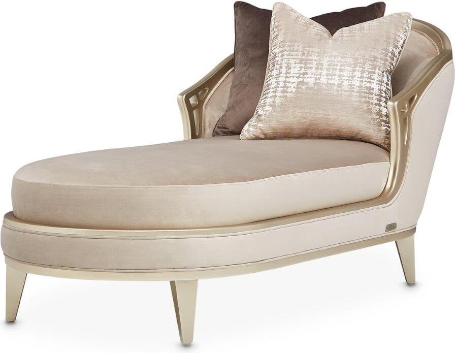Villa Cherie Chaise In Porcini/Hazelnut: Villa Cherie Chaise In Porcini/Hazelnut The classic way to lounge. Don a dramatic silk robe or curl up in loungewear. Either way, you're going to feel fabulous on the Villa Cherie Chaise. Chaise is de