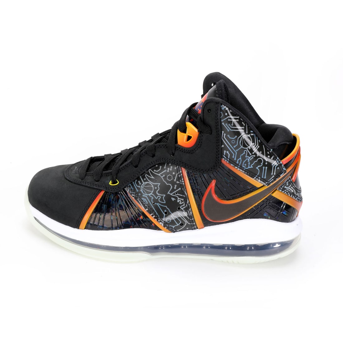 Nike Lebron 8 Air Basketball Sneakers 7 US A New Legacy Space Jam: Nike Lebron 8 Air Basketball Sneakers 7 US A New Legacy Space Jam Nike Lebron 8 sneakers in size 7 US, featuring the Air technology and a multicolor design in black, white, and other colors. Released