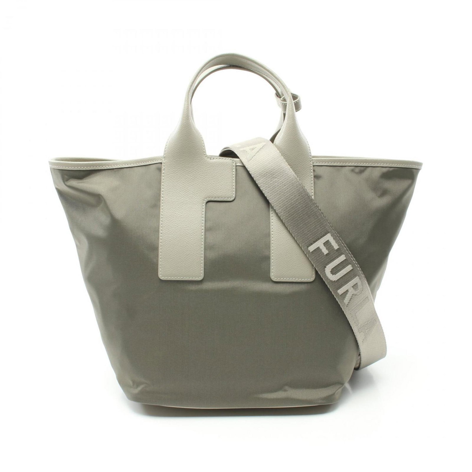 Furla Piuma L Tote Bag Leather Nylon Canvas Women's Green Beige WB01249BX30503183S: Furla Piuma L Tote Bag Leather Nylon Canvas Women's Green Beige WB01249BX30503183S Brand: Furla Type: Tote bag Material: Leather Nylon canvas Leather: Nylon canvas: Color: Beige Green Gender: Women Si