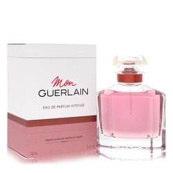 Mon Guerlain Intense Eau De Parfum by Guerlain 3.3 oz: Mon Guerlain Intense Eau De Parfum by Guerlain 3.3 oz Mon Guerlain Intense Perfume by Guerlain is a complex women's fragrance introduced in 2019, inspired by actress Angelina Jolie. This exotic, woods